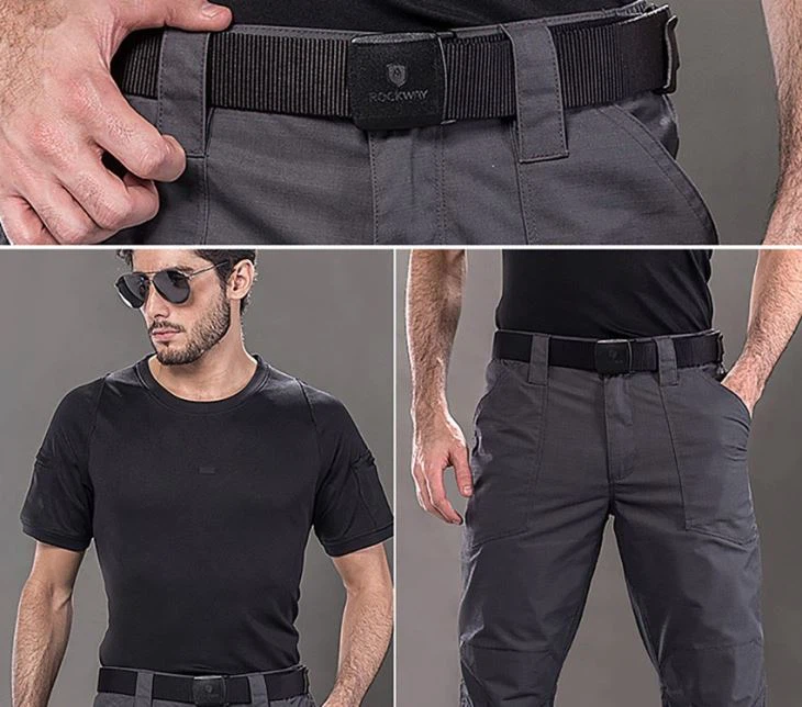 Unisex Black Nylon Belt