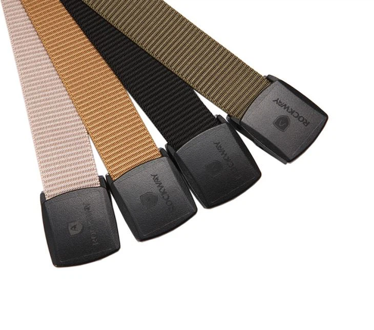 Unisex Black Nylon Belt