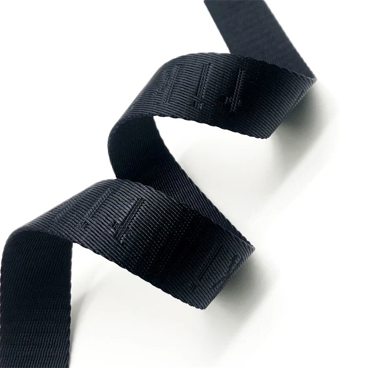 Correo de jacquard negro de 1 pulgada