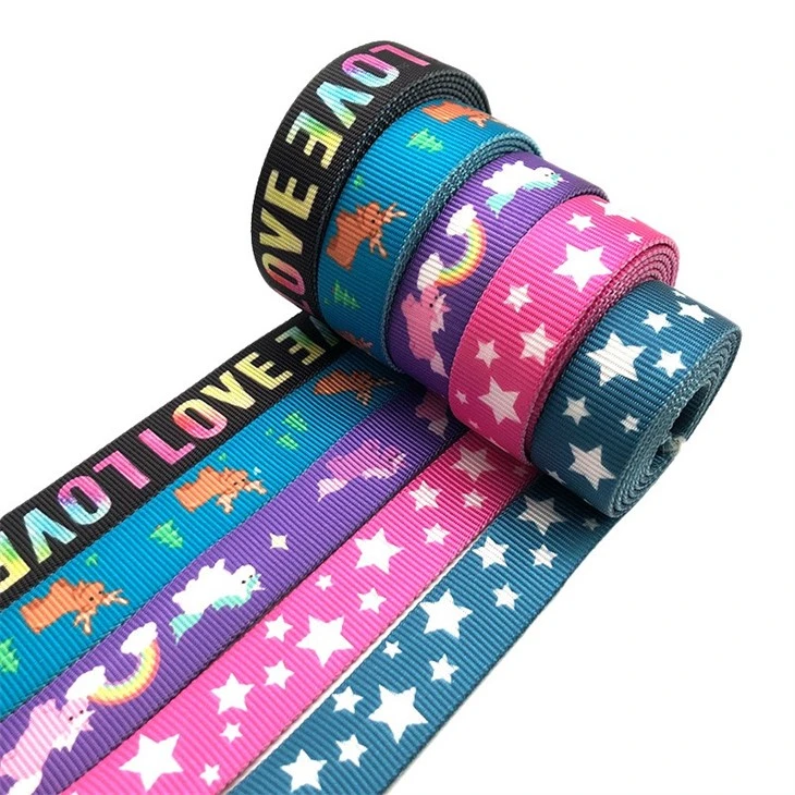 Tubular Flat Webbing With Printed Pattern